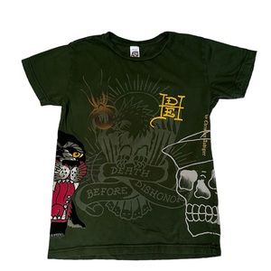 ED HARDY Graphic T Shirt Small